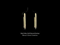 Sleek Yellow Gold Diamond Earrings