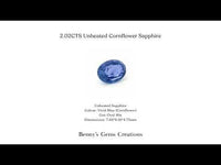 2.02cts unheated cornflower blue sapphire - Benny's Gems Creations