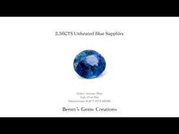 2.56ct Unheated Blue Sapphire - Benny's Gems Creations
