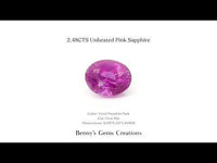 2.48 carat unheated vivid purplish pink sapphire – natural and untreated gemstone with intense color and brilliant clarity, ideal for fine jewelry or engagement rings.