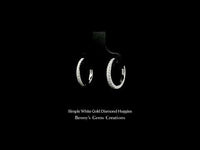 Simple White Gold Diamond Huggies