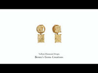 Yellow Diamond Drops with brilliant-cut yellow diamonds in fine jewelry design