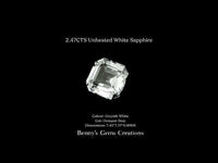 2.47CTS Unheated White Sapphire - Benny's Gems Creations
