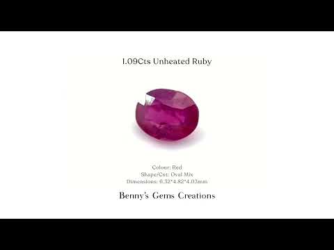 1.09Cts Unheated Ruby