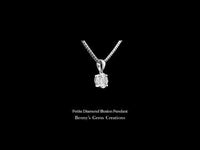 Fine Petite Diamond Illusion Pendant n minimalist design for modern jewelry