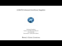 2.08cts Unheated Cornflower Blue Sapphire - Benny's Gems Creations

