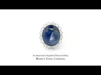 An Impressive Sapphire Diamond Ring -Elegant sapphire diamond ring with exquisite craftsmanship