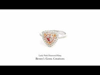 Lady Pink Diamond Ring featuring soft pink diamonds and brilliant white diamonds – elegant and feminine fine jewelry perfect for special occasions.