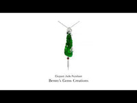 Elegant Jade Pendant featuring lustrous natural green jade gemstone with glossy finish and timeless design