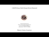 1.42CTS Fancy Dark Orange Brown Diamond - 1.42CTS Fancy Dark Orange Brown Diamond