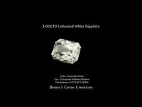 3.00 Carat Unheated White Sapphire – Natural Untreated White Sapphire Gemstone with Exceptional Brilliance and Clarity