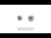 White Gold Sapphire Earrings