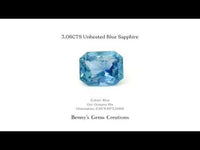 3.06CTS Unheated Blue Sapphire - Benny's Gems Creations