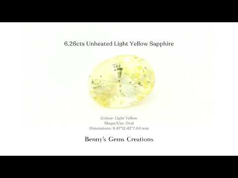 6.26cts Unheated Light Yellow Sapphire
