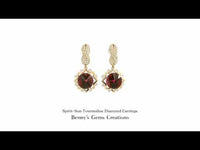 Spirit-Sun Tourmaline Diamond Earrings featuring vibrant tourmaline and sparkling diamonds