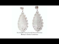 Zambian Vision emerald diamond earrings with natural emeralds and sparkling diamonds, crafted in fine jewelry design