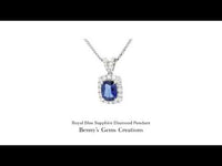 Royal Blue Sapphire Diamond Pendant showcasing deep blue tones centerpiece for sophisticated elegance