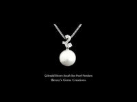 Celestial Bloom South Sea Pearl Pendant with dazzling diamond accents in white gold setting