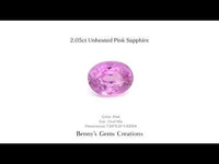 2.05 Carat Unheated Pink Sapphire – Natural Untreated Pink Sapphire Gemstone with Vibrant Color and Brilliant Clarity