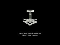 Double Chevron White Gold Diamond Ring