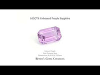 Unheated Pink Sapphire 1.62Cts in vivid pink, octagonal step cut, 8.13 × 5.18 × 3.41 mm, with gemstone certificate.5
