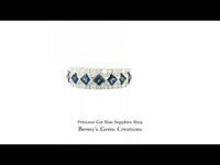 Princess Cut Blue Sapphire Ring
