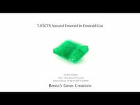 7.03CTS Natural Emerald in Emerald Cut - Benny's Gems Creations
