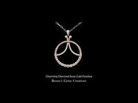 Charming Diamond Rose Gold Pendant featuring brilliant cut diamonds, for fine jewelry and timeless elegant design
