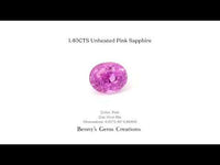1.40 carat unheated pink sapphire with natural rosy hue and fine clarity, precision-cut gemstone for elegant jewelry designs.