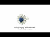 Multiwear Cornflower Sapphire Diamond Ring