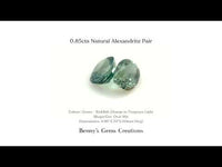 0.85cts Natural Alexandrite Pair