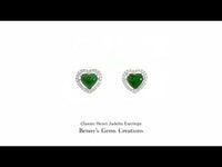 Classic Heart Jadeite Earrings in classic design with polished finish for timeless elegance