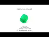 7.38CTS Natural Minor Oil Emerald - Benny's Gems Creations
