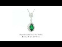 Elegant Emerald Diamond Drop Pendant