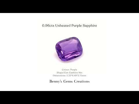 0.96cts Unheated Purple Sapphire