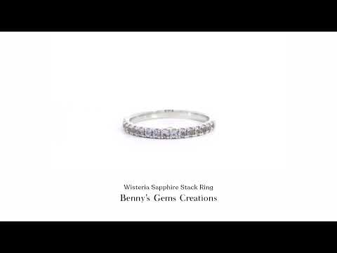 legant Wisteria Sapphire Stack Ring featuring soft purple-hued sapphires