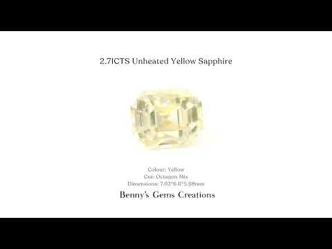 2.71CTS Unheated Yellow Sapphire - Benny's Gems Creations

