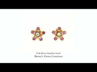 Pink Bloom Sapphire Studs