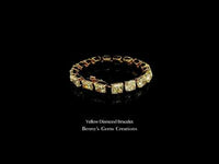 Yellow Diamond Bracelet featuring vibrant yellow diamonds set in a luxurious gold design for a timeless elegant look.