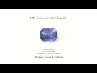 1.03cts Unheated Violet Sapphire - Benny's Gems Creations
