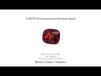 2.45CTS Vivid Intense Red Burmese Spinel