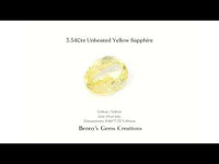 3.54Cts Unheated Yellow Sapphire - Benny's Gems Creations
