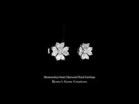 Blossoming Heart Earrings - Luxury Diamond Jewelry with Flower-Inspired Heart Design