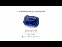 4.03cts Unheated Royal Blue Sapphire
