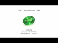 2.03CTs Natural Tsavorite Garnet featuring rich green hue and brilliant sparkle