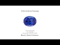 Oval cut 3.54cts Tanzanite featuring rich blue-violet tones, ideal for custom pieces.