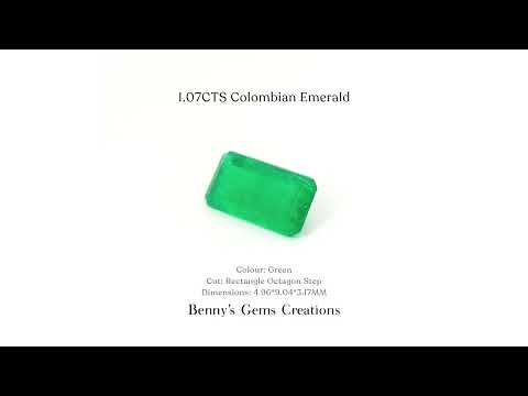 1.07CTS Colombian Emerald - Benny's Gems Creations

