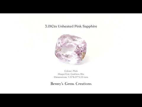 3.01Cts Unheated Pink Sapphire