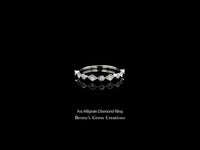 Elegant Milgrain Diamond Band for stacking or wedding ring style
