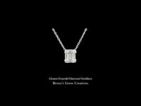 Cluster Emerald Diamond Necklace featuring emeralds and diamond clusters in elegant and fine jewelry setting